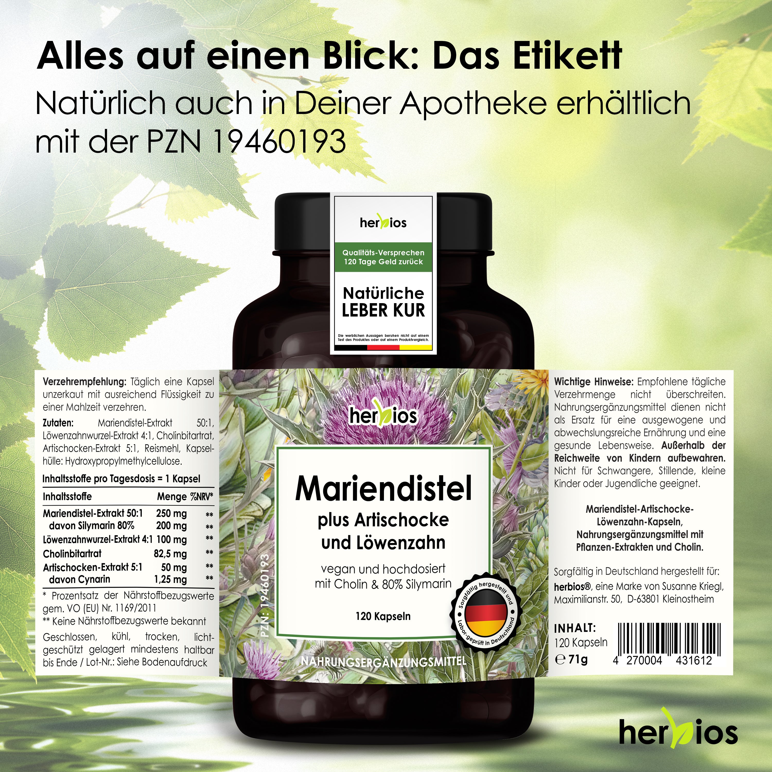 Mariendistel Plus Artischocke & Löwenzahn